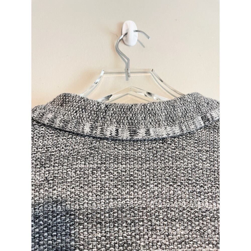 J. Jill Wearever Collection Gray Cotton Blend Sweater Cardigan Blazer Medium - Picture 9 of 16